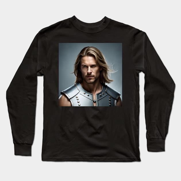 Handsome fantasy knight Long Sleeve T-Shirt by Love of animals